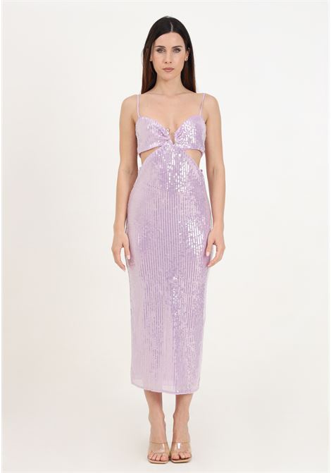 Women's lilac midi dress with sequins ESSENTIAL PATRIZIA PEPE | 2A2710/A394M505